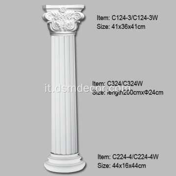 Definizione di colonne scanalate per la decorazione d&#39;interni